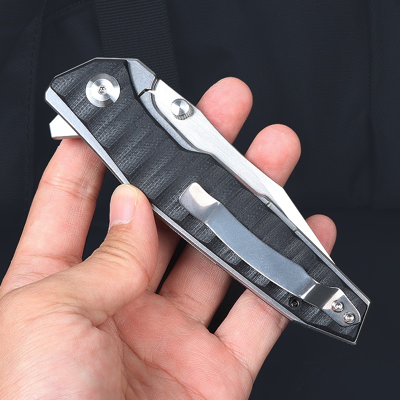 FD028 Two Colors No Logo Fast Opening G10 Handle Folding Knife UD408775